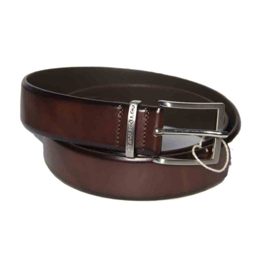 Tom Tailor Brown Leather Dress Belt MADE IN GERMANY Men's Size 40 (Fits 38)